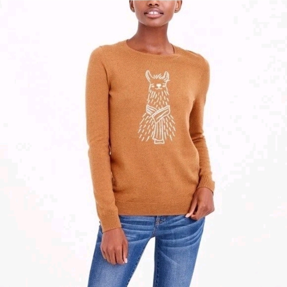 J. Crew NWT Embroidered Alpaca Teddie Fitted Sweater Size Small Women's